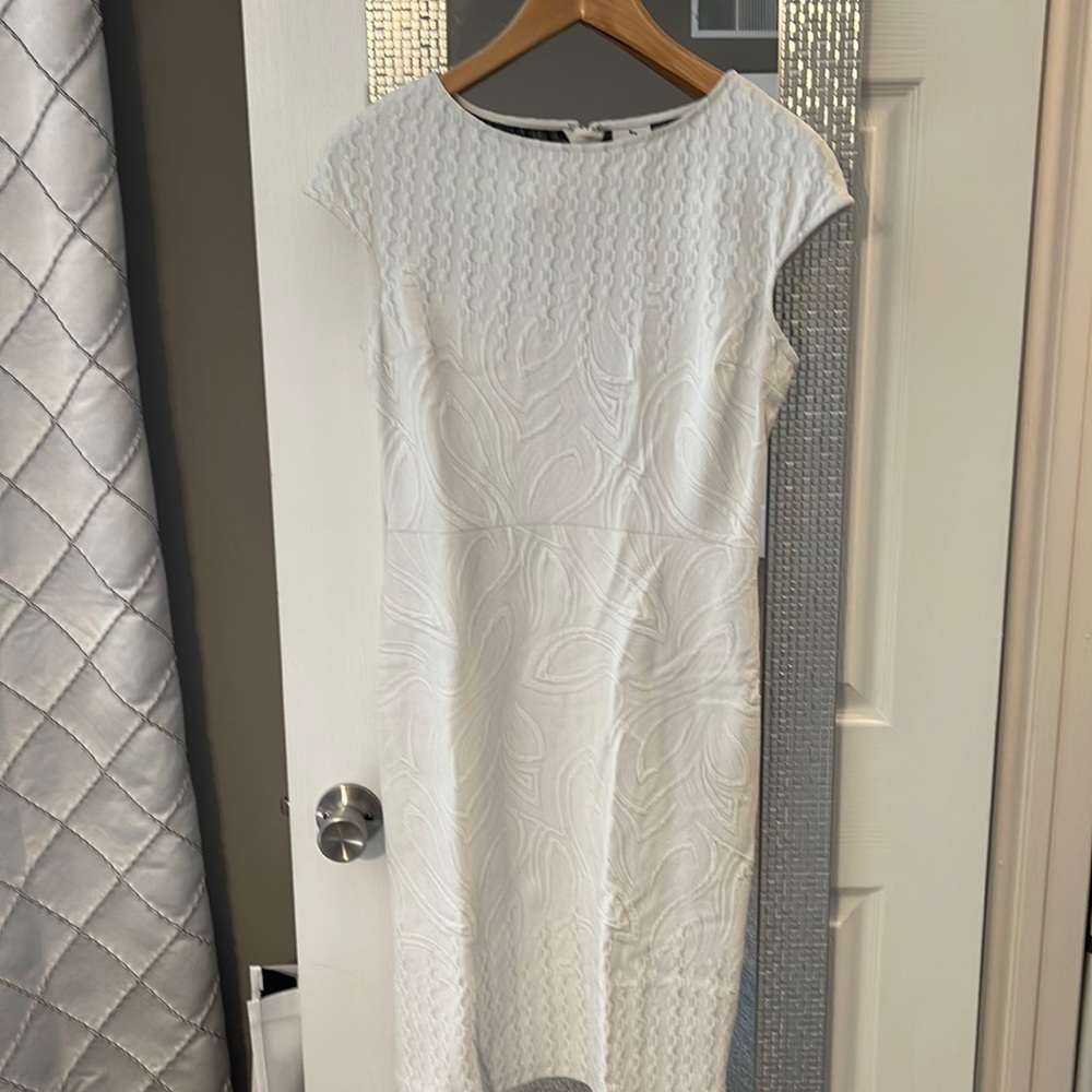 White midi dress